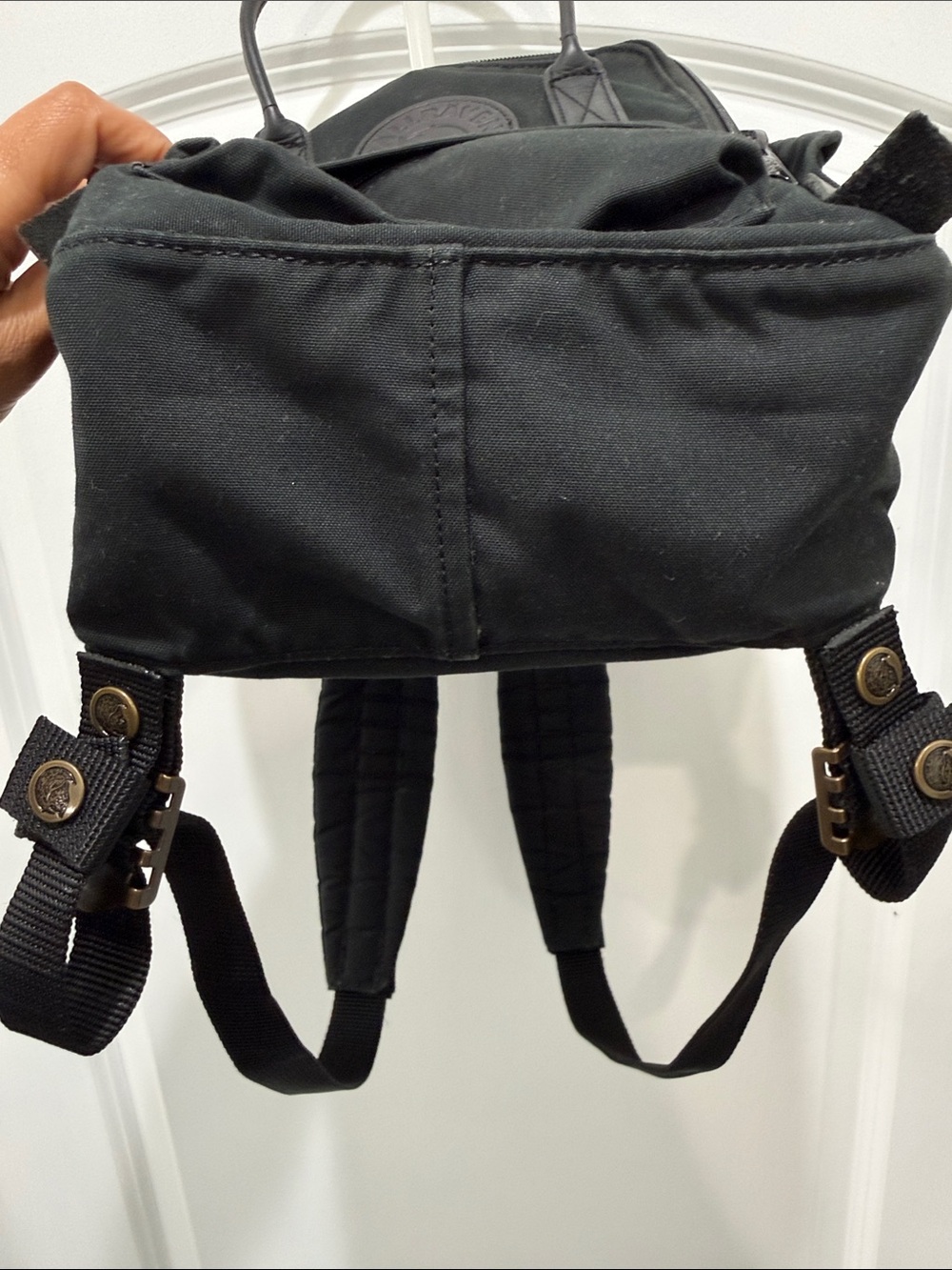 Fjallraven Kanken No. 2 Black Mini Compact Canvas Backpack - Picture 10 of 10